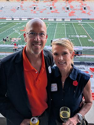 Doug and Debbie Ackerman at Gies Memorial Stadium